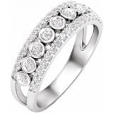 14K White 1/2 CTW Diamond Anniversary Band - 653558601P photo
