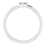 14K White .04 CTW Diamond Initial I Ring - 1238346040P photo 2