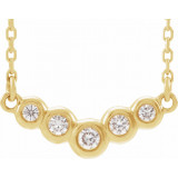 14K Yellow  1/8 CTW Diamond 18 Necklace - 86855616P photo