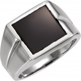 14K White Onyx Ring - 65379100100P photo