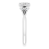 14K White .06 CTW Diamond Vintage-Inspired Ring - 124068600P photo 4