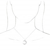 14K White Crescent Moon 16-18 Necklace - 86693600P photo 3