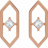 14K Rose 1/3 CTW Diamond Geometric Earrings - 86966602P photo 2