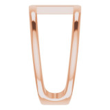14K Rose 11.3 mm Negative Space Ring - 51643103P photo 4