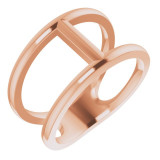 14K Rose 11.3 mm Negative Space Ring - 51643103P photo