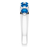 14K White Ceylon Blue Sapphire & .03 CTW Diamond Ring - 693141170P photo 4