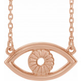 14K Rose Evil Eye 18 Necklace - 86833607P photo