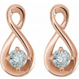 14K Rose 1/5 CTW Diamond Infinity-Inspired Earrings - 86601602P photo 2