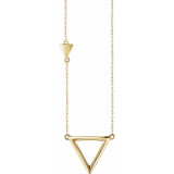 14K Yellow Triangle 18 Necklace - 65239560001P photo