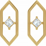 14K Yellow 1/3 CTW Diamond Geometric Earrings - 86966601P photo 2
