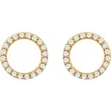14K Yellow 1/5 CTW Diamond Circle Earrings - 65175560001P photo 2
