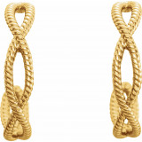 14K Yellow 20x4 mm Rope Hoop Earrings - 86450606P photo 2