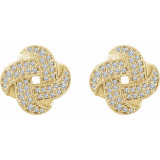 14K Yellow 1/3 CTW Diamond Knot Earrings - 65285860002P photo 2