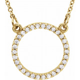 14K Yellow 1/8 CTW Diamond 16 Necklace - 84155100P photo