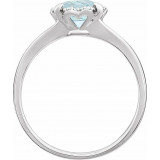 14K White Aquamarine & .05 CTW Diamond Ring - 65195260003P photo 2