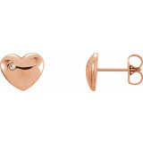 14K Rose .02 CTW Diamond Heart Earrings - 861926007P photo