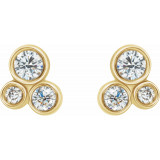 14K Yellow 1/5 CTW Diamond Geometric Cluster Earrings - 86752601P photo 2