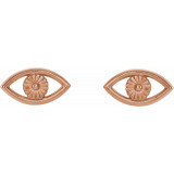 14K Rose Evil Eye Earrings - 86885602P photo 2