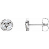 14K White 1/2 CTW Diamond Earrings - 86445600P photo