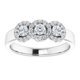 14K White 3/8 CTW Diamond Engagement Ring - 12283260000P photo 3