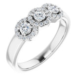 14K White 3/8 CTW Diamond Engagement Ring - 12283260000P photo