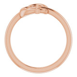 14K Rose Heart Cross Ring - R43065103P photo 2