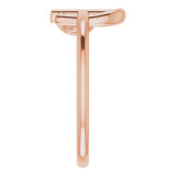 14K Rose Heart Cross Ring - R43065103P photo 4