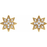 14K Yellow .08 CTW Diamond Star Earrings - 86435601P photo 2
