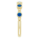 14K Yellow Stackable Blue Sapphire Bead Ring - 71991601P photo 4
