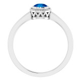 14K White Blue Sapphire September Birthstone Ring - 651609118P photo 2