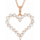 14K Rose 1 CTW Diamond Heart 18 Necklace - 6496060002P photo