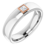 14K White & Rose 1/6 CTW Diamond Ring - 1232146028P photo