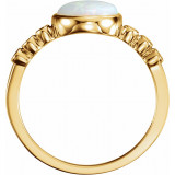 14K Yellow Opal & 1/10 CTW Diamond Ring - 71824601P photo 2
