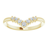 14K Yellow Diamond Graduated V Ring - 720776013P photo 3