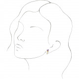14K Yellow Amethyst Floral-Inspired J-Hoop Earrings - 868156017P photo 3