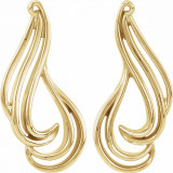 14K Yellow Freeform Earrings - 803936001P photo 2