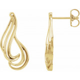 14K Yellow Freeform Earrings - 803936001P photo