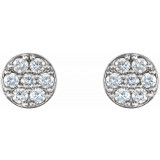 14K White 3/8 CTW Diamond Cluster Earrings - 862896000P photo 2