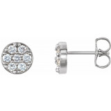 14K White 3/8 CTW Diamond Cluster Earrings - 862896000P photo