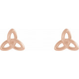 14K Rose Celtic-Inspired Trinity Earrings - R17025602P photo 2