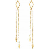 14K Yellow Geometric Chain Earrings - 65233460001P photo 2