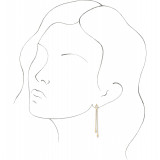 14K Yellow Geometric Chain Earrings - 65233460001P photo 3
