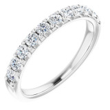 14K White 1/2 CTW Diamond Anniversary Band - 123041604P photo