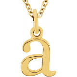 14K Yellow Lowercase Initial a 16 Necklace - 8578070000P photo