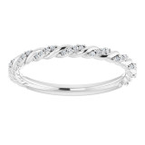 Platinum 1/8 CTW Diamond Pavu00e9 Twisted Anniversary Band - 1226806002P photo 3