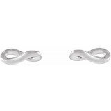 14K White Infinity-Inspired Earrings - 86700600P photo 2