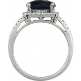 14K White Onyx & .03 CTW Diamond Ring - 651604106P photo 2
