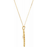 14K Yellow 1/10 CTW Granulated Design 18 Necklace - 8531860000P photo 2