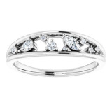 14K White 1/6 CTW Diamond Negative Space Ring - 124185600P photo 3