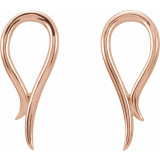 14K Rose Freeform Earrings - 87069602P photo 2